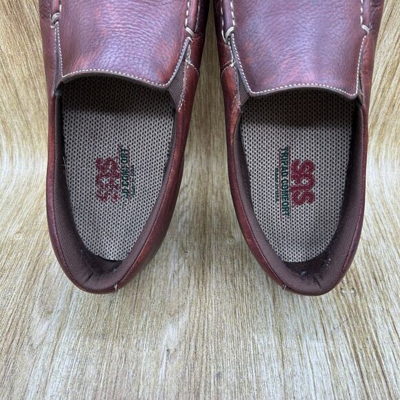 SAS Twin Mulch Women's Size‎ 11 WW Brown Leather Walking Shoes Sneakers Slip On - Picture 5 of 10